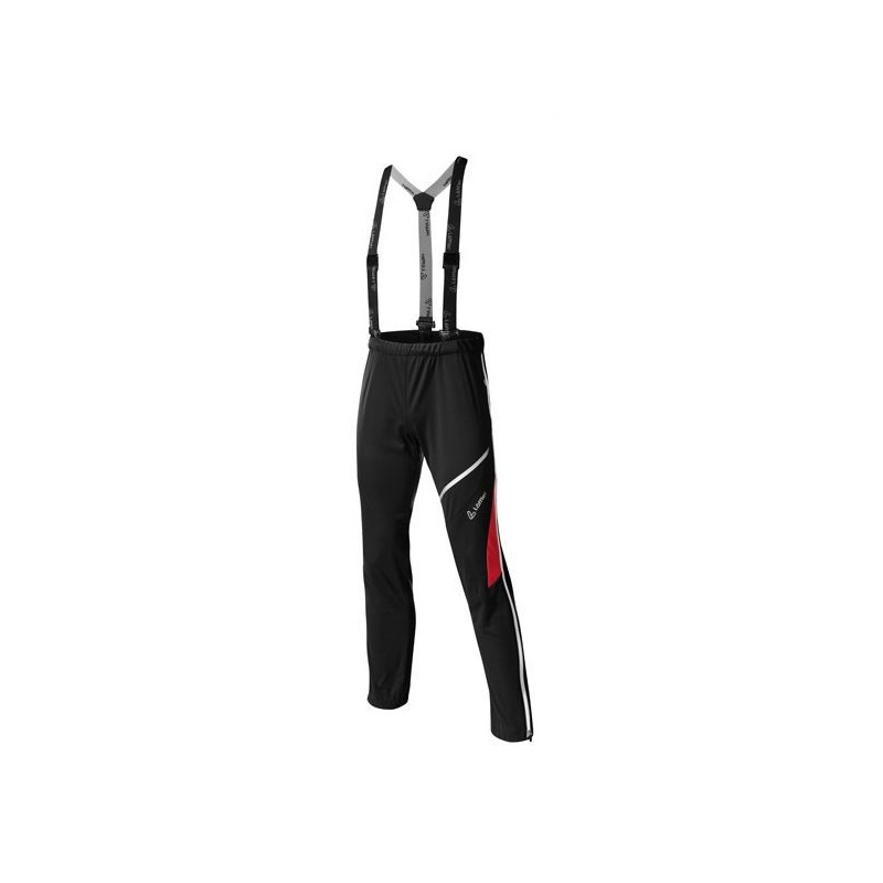 Mannen broek Löffler WS Softshell Light Worldcup 2 Zwart-rood Mannen broek Löffler WS Softshell Light Worldcup 2 Zwart-rood